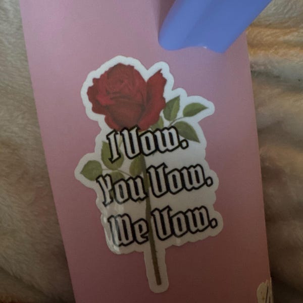 I Vow, You Vow, We Vow Sticker, Dark Romance, Bookish Sticker, the ...