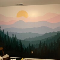Papier Peint Panoramique 3D Mountain NA9908 – Autocollant Mural – Déco AJ Wall Fay