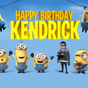 Minions Hanging Printable Backdrop 3ftx5ft Digital File Only You Print ...