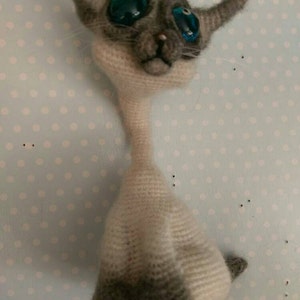 Siamese cat Lunar cat kitten funny kawaii cat crochet toy amigurumi