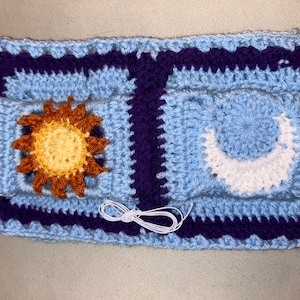 Sun and Moon Granny Square Crochet PDF PATTERN english 