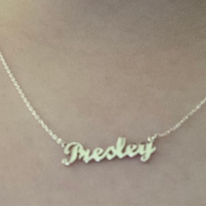 Tiny Gold Name Necklace-Personalized  Necklace,Gold Name Necklace,Personalized Jewelry,Personalized Gift,Gold Jewelry,Letter Necklace-JX02 photo