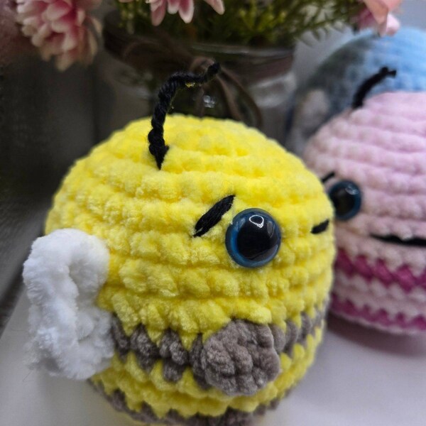 Bumble Bee Crochet Pattern Low Sew Kawaii Plushies Amigurumi Toy - Etsy