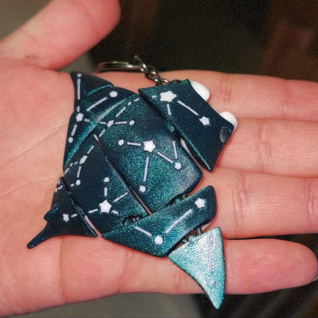 星座マンタキーホルダー：星空の夜の海のチャーム - Etsy 日本