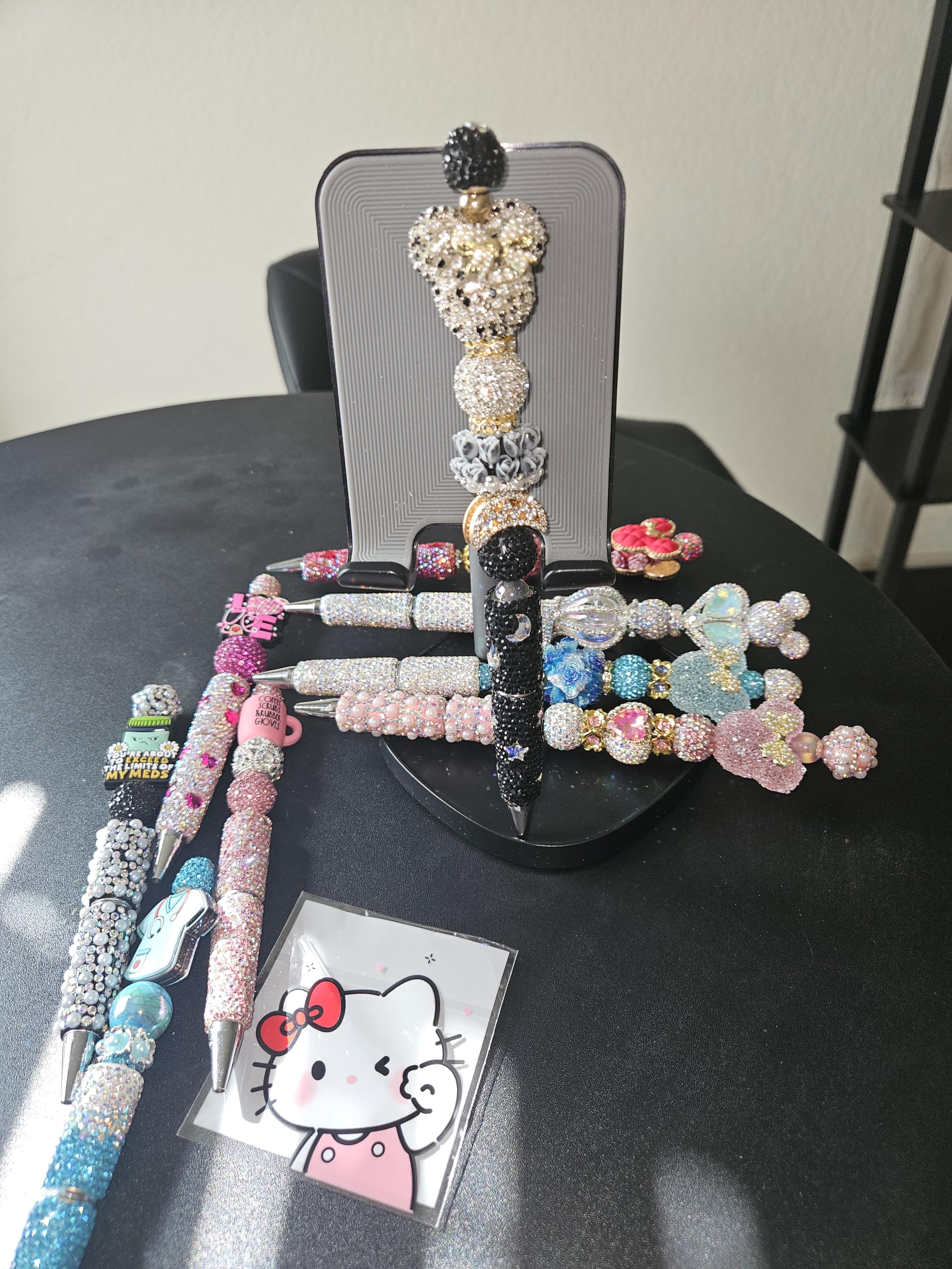 Handmade Beadable Pens - Mickey and Minnie