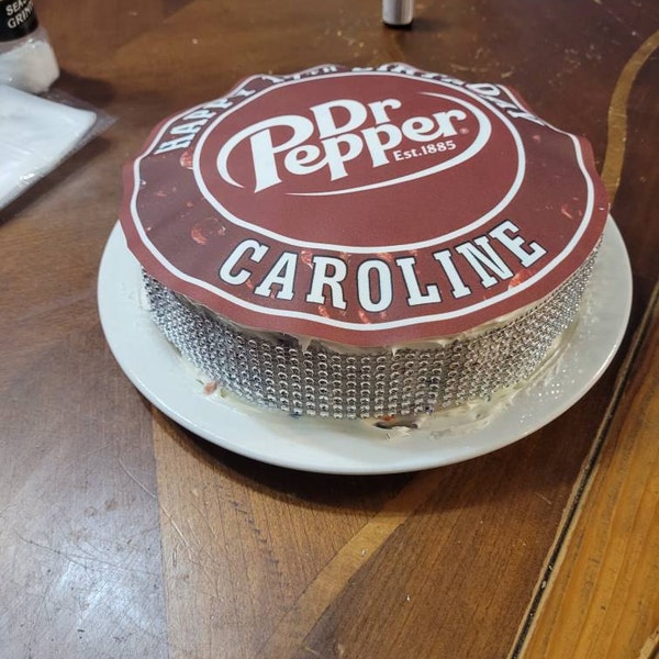 Dr Pepper Edible Image Cake Topper Sheet Custom Icing Frosting - Etsy