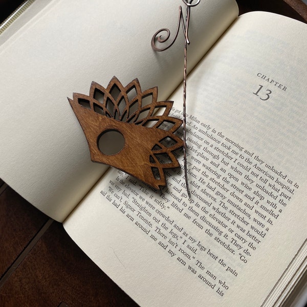 Cadeau Pour Amoureux Des Livres Bague De Lecture En Noyer - Porte-Page Main Libre - Cadeau Pour Lecteurs - Fait Main Cadeau Bibliophile