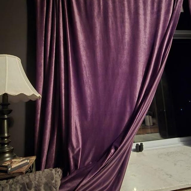 Plum Purple Silk Velvet Curtains • Dark Academia, Aubergine Drapes