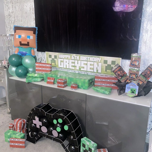 Minecraft Inspired Wrapping Paper/gift Wrap and Greeting Cards 