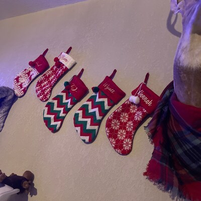 Chrstmas Gft 2024 Embrodered Chrstmas Stockngs,kntted Famly