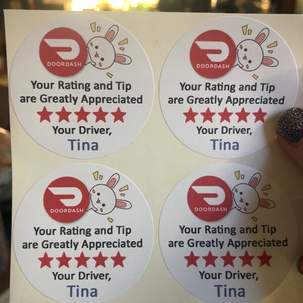 Personalized Delivery Driver Sticker: Custom Food Delivery, 2 Inch ...