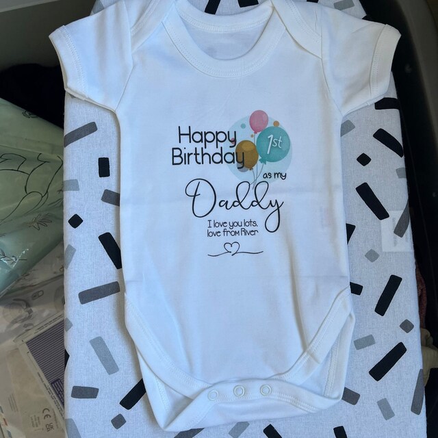 Happy Birthday 1st Birthday as My Daddy Outfit Baby Vest -  Finland