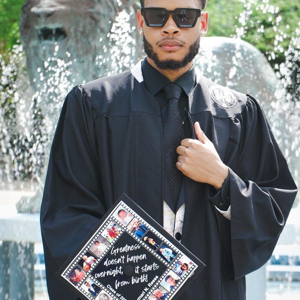 Custom Photo Graduation Cap Topper, Graduation Gift, Grad Cap ...