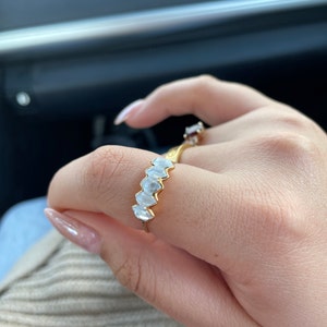 Customer photo from Anahi, Five Stone Raw Herkimer Diamond Ring