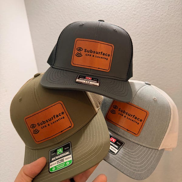 Bulk Hats Business Hats Custom Business Logo Hats Engraved Faux Leather ...