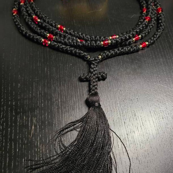 Orthodox Komboskini for Short Prayer | Christian Black Prayer Rope With ...