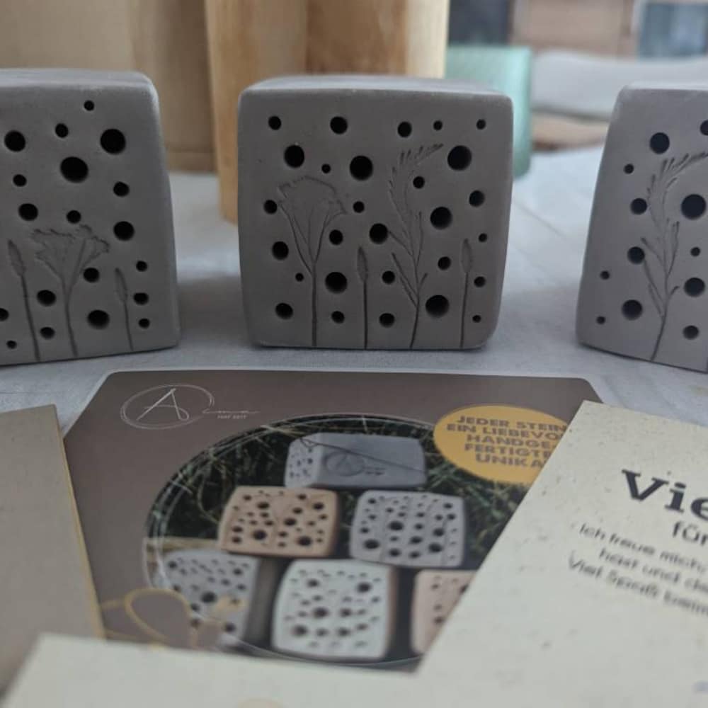 3er set Bienensteine Insektenhotel Bienenhotel