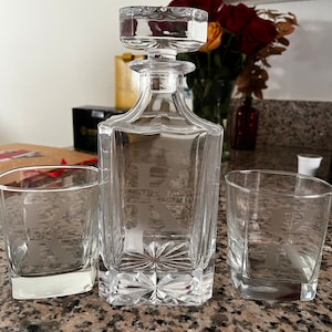 Personalized Whiskey Decanter Set Whiskey Decanter, Whiskey Set for Men ...