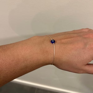 LOKILOKI Bracciale Evil Eye In Argento Sterling 925 Per Donna: Bracciale A Catena Con Pietra Blu, Gioiello Portafortuna Di Lusso, Disponibile In Oro Giallo E Oro Rosa, Elegante