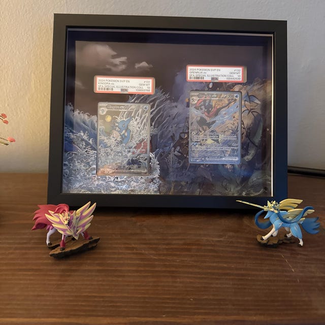 Greninja & Kingdra Promo Display Frame – 8x10 Raw Pokemon Card
