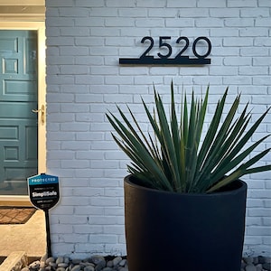 Modern House Numbers Black Acrylic Contemporary Home Address Underline ...