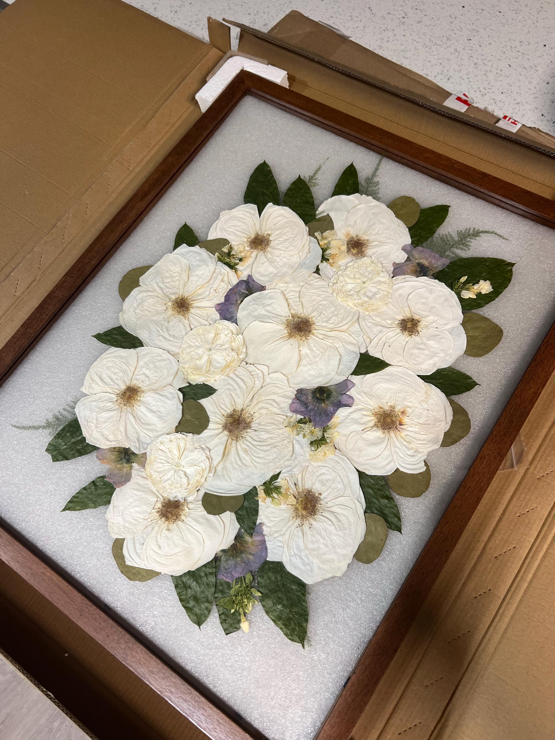 Preserved flowers from Melissa's etsy review