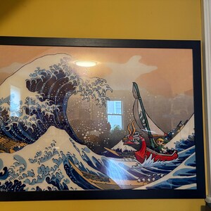 Zelda Windwaker Art Print: Great Wave off Kanagawa Edition - Etsy