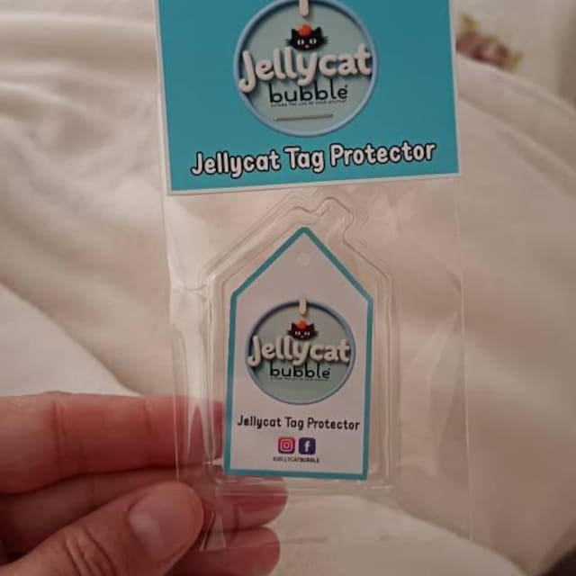 Accessori Per Giocattoli Di Peluche Protettori Per Etichette Originali Jellycat - Confezione Da 21 Pezzi 2 Adesivi Omaggio, Colore Trasparente Jellycat Bubble Tag Protector - Foto 6