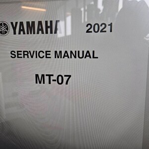 2021-2022 Yamaha MT07 MT 07 Service Repair Manual Pdf Download - Etsy