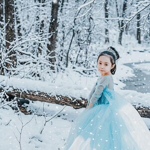 アナと雪の女王エルサのコスチューム、氷のプリンセスの誕生日ドレス