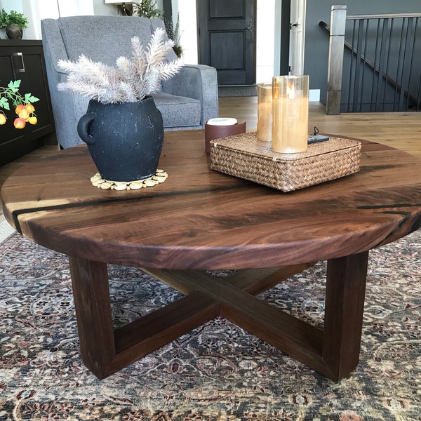 Good Wood Coffee Table Legs (solid Walnut) Etsy