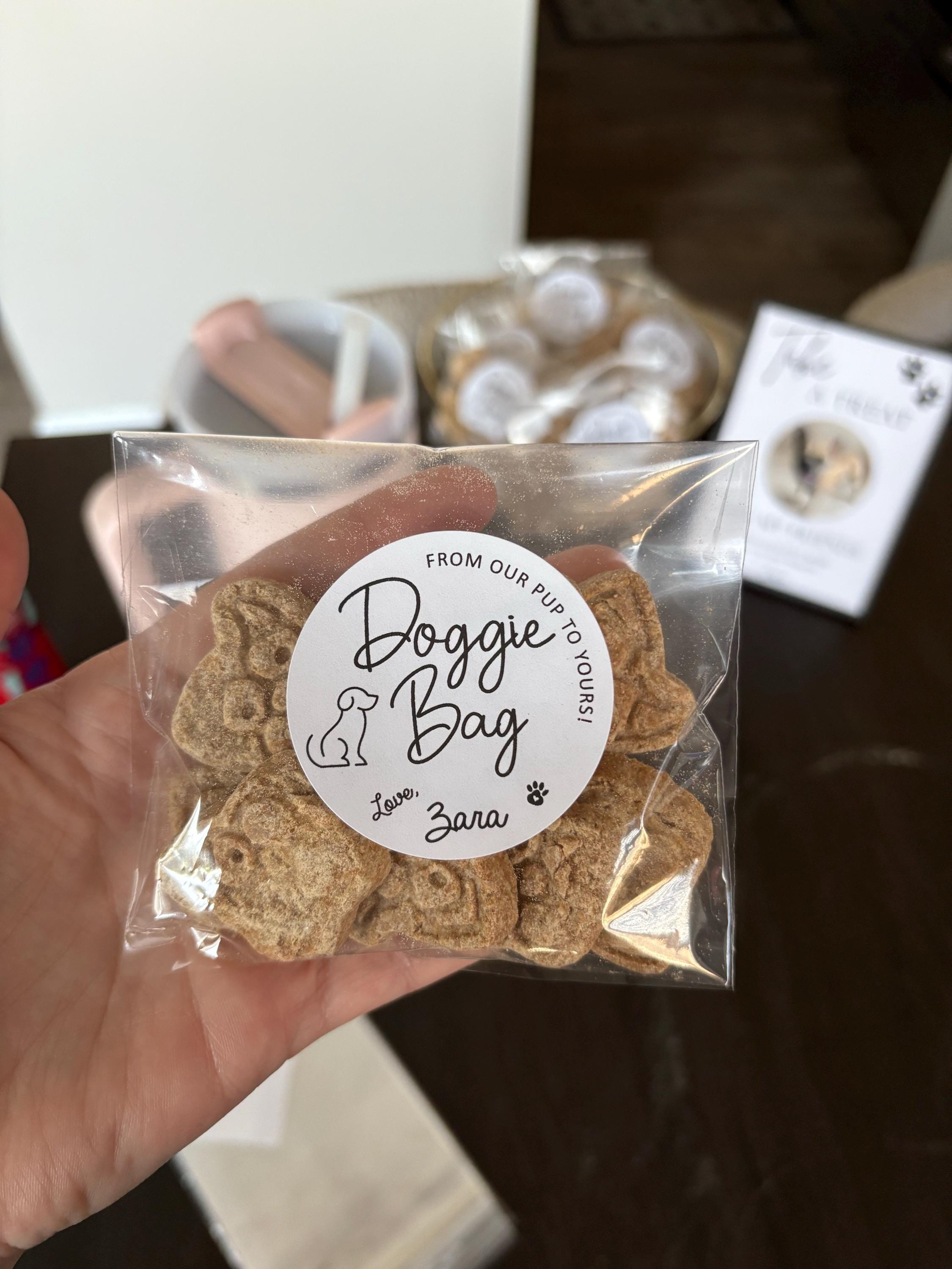 20 Doggie Bags Wedding Favors Stickers Custom Personalized, Dog Treat Pet Bags Labels Wedding, I Do Too, We Do Too, Pet Wedding Favors