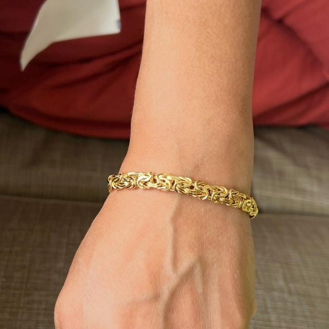 アクセサリー K10YG BANGLE 10K Yellow Gold Bangle Bracelet, 5mm Thick, 7