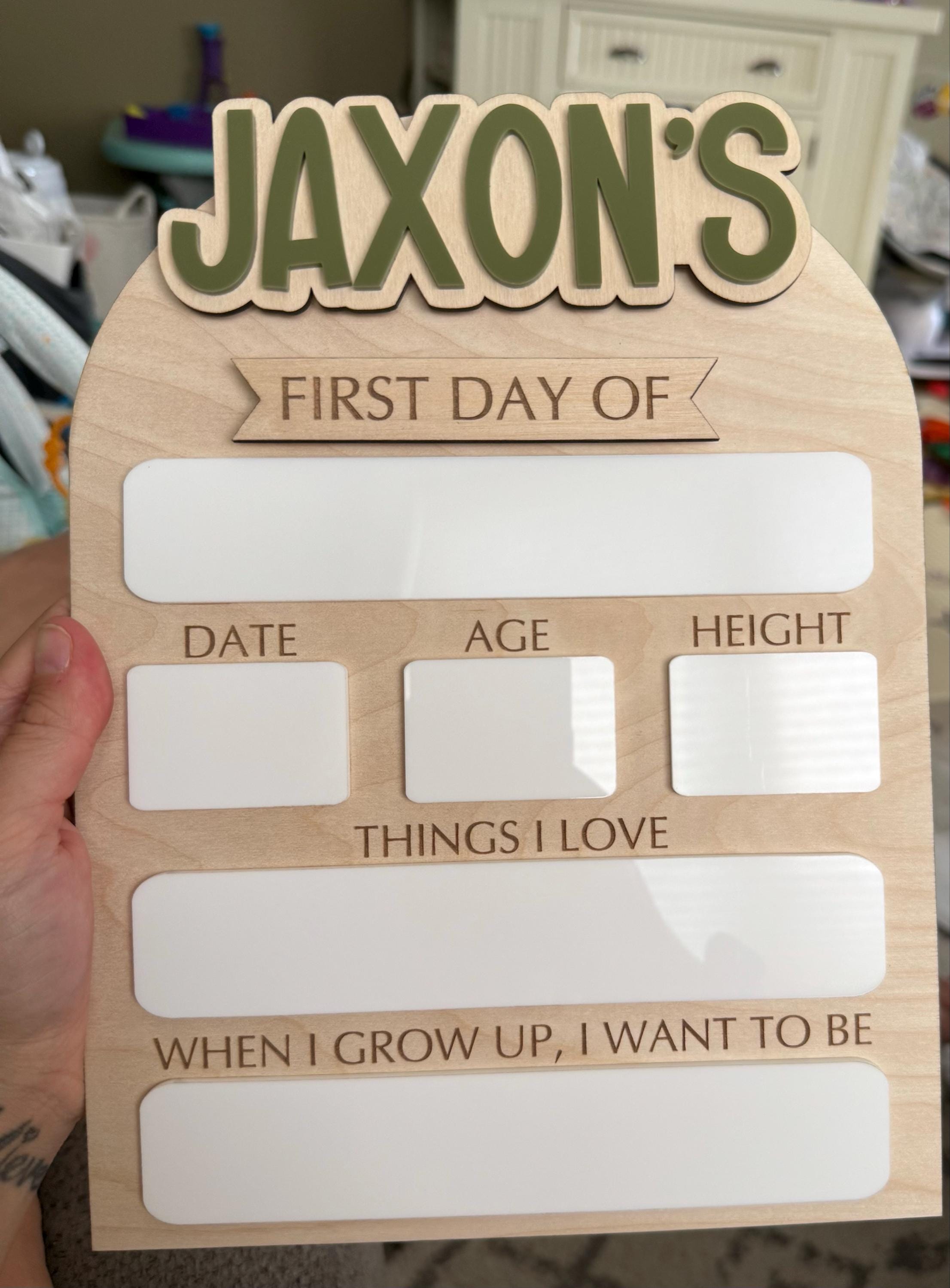 First Day of School Sign, Personalized Back to School Sign, Homeschool, Custom Reusable School Sign, Back to School Photo Prop, Last Day of