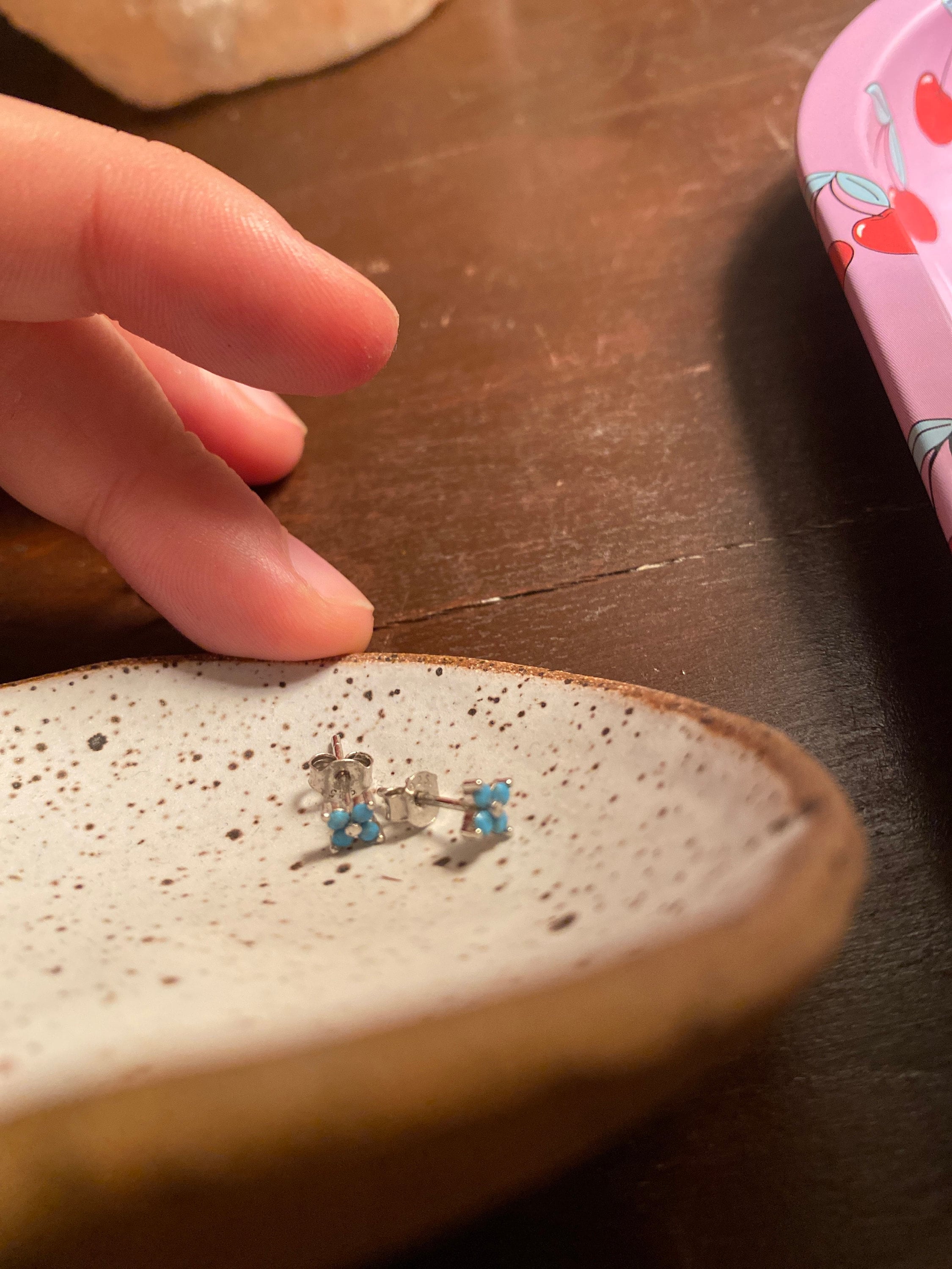 Turquoise earrings, sterling silver, dainty earrings, minimalist earrings, small earrings, gold earrings, womens jewelry, turquoise jewelry