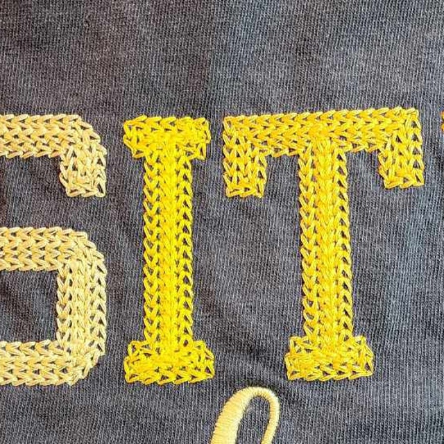 ★ ★ Men's Easy Fit Small Chain Stitch Logo Shor Custom Name T-shirt. Chain Stitch Embroidery. Personalized