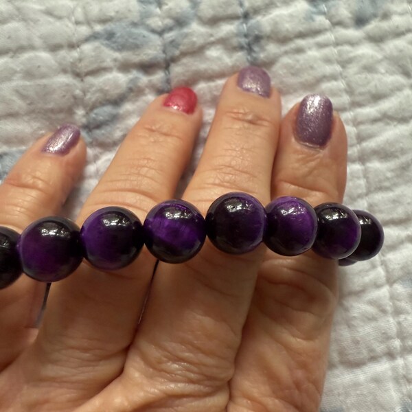 Lapis Lazuli Gemstone Beaded Women Healing Balance Reiki Handmade Bracelet Gifts