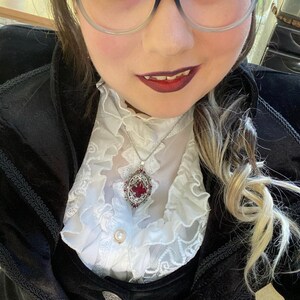 Dark Ruby Red/garnet Filigree Flapper 1920 Style Antique Silver ...