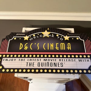 Wemco Deck The Halls Cinema Marquee Sign Light Box Letters Christmas Movie  Decor
