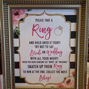 Don't Say Bride or Wedding Game Printable, Kate Bridal Shower Games ...