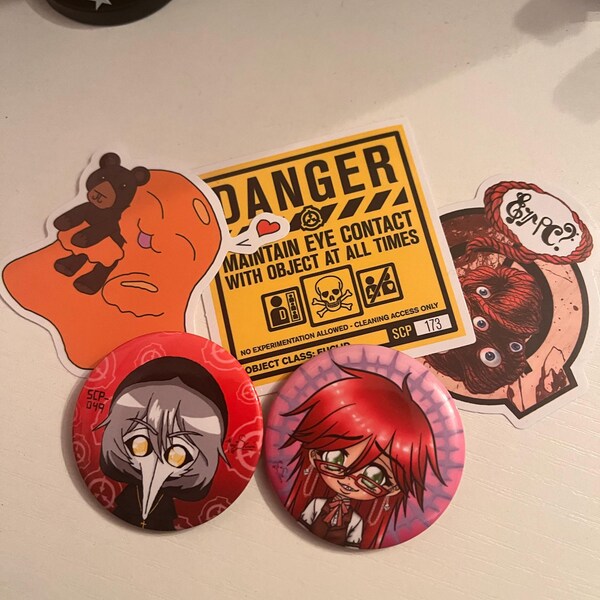 SCP Chibi Anime Pinback Buttons - Etsy