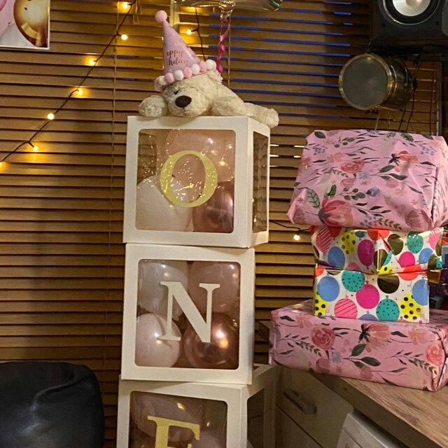 6 pezzi/set carta Scatola di palloncini & minimalista bianco Confezione regalo per decorazioni per feste per festa | SHEIN ALIA