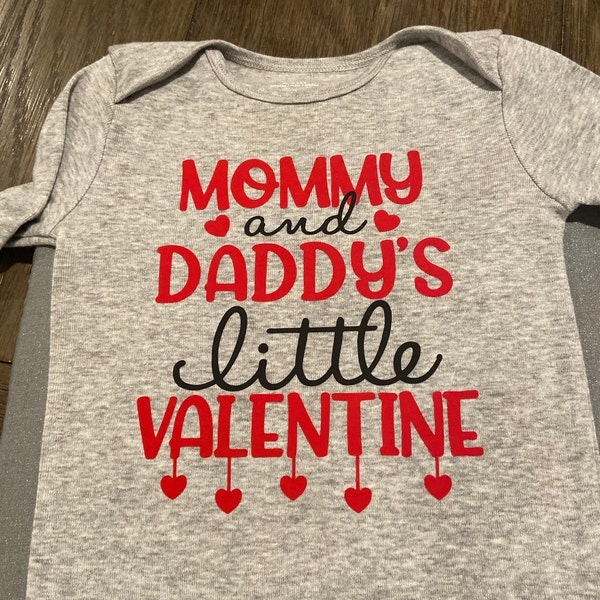 Mommy and Daddy's Little Valentine Svg, Kids Valentines Day Svg ...