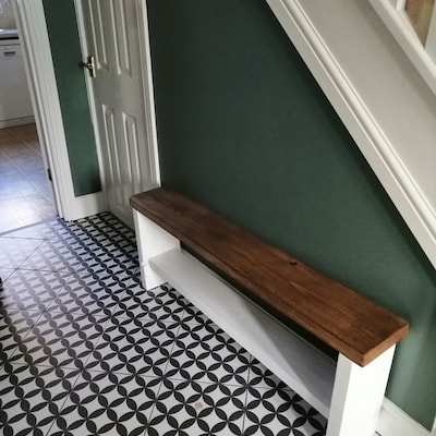 Solid Wooden Bench Seat Storage Unit Table - Etsy UK