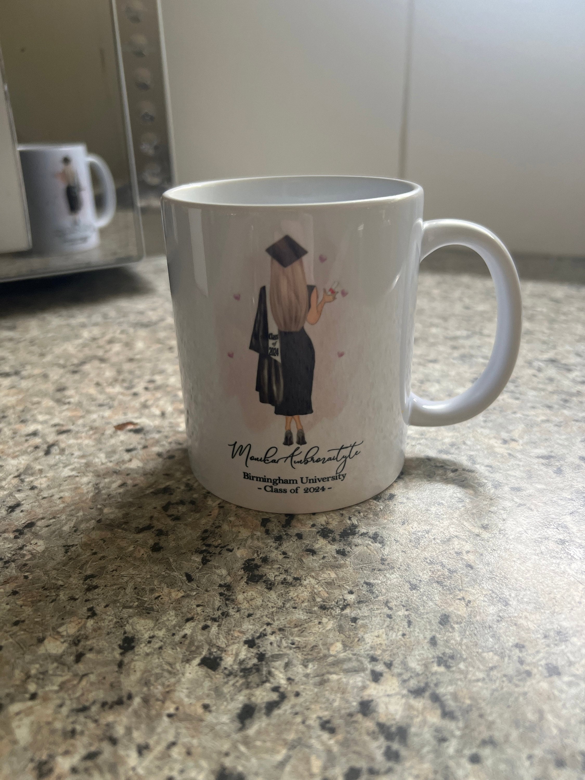 Personalised Graduation Mug for Her, Girl Graduation Gifts, Custom Graduate Celebration Present, So She Did