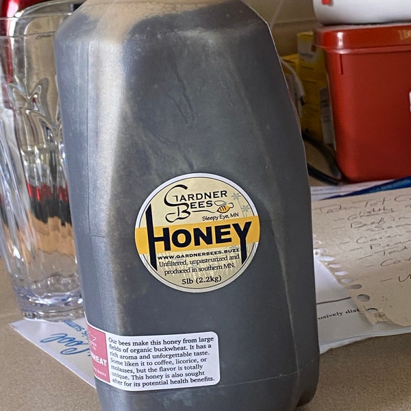 Buckwheat Honey - 5lb Jug - Minnesota Pure Raw Honey - BPA Free Jug - Etsy