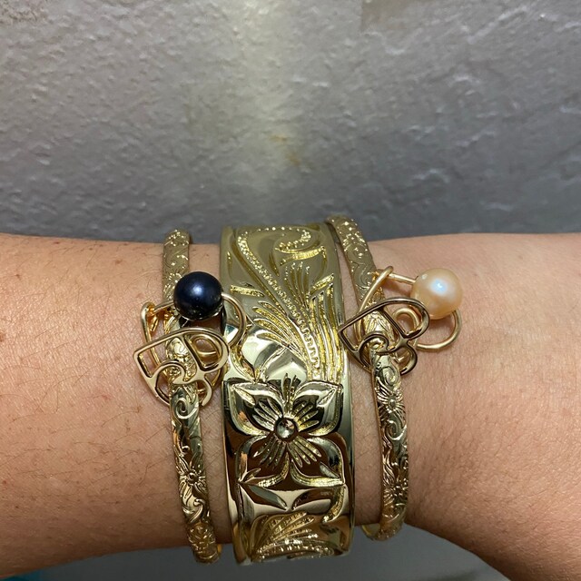Gold filled hawaiian bangles wholesale clearance