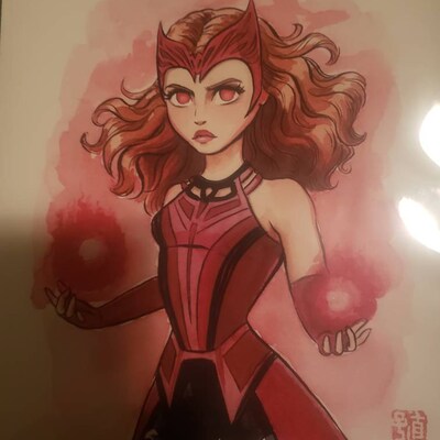 Scarlet Witch Print - Etsy