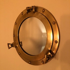 Canal boat 8" HEAVY PATTERN brass porthole nb-glass supplied separately CP016 