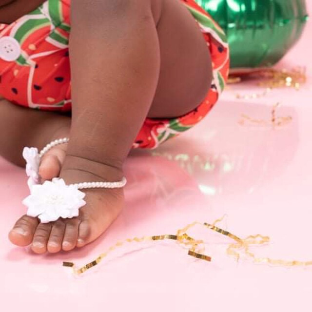 Infant Sandals Newborn Baby Girl Barefoot Sandals Rhinestone